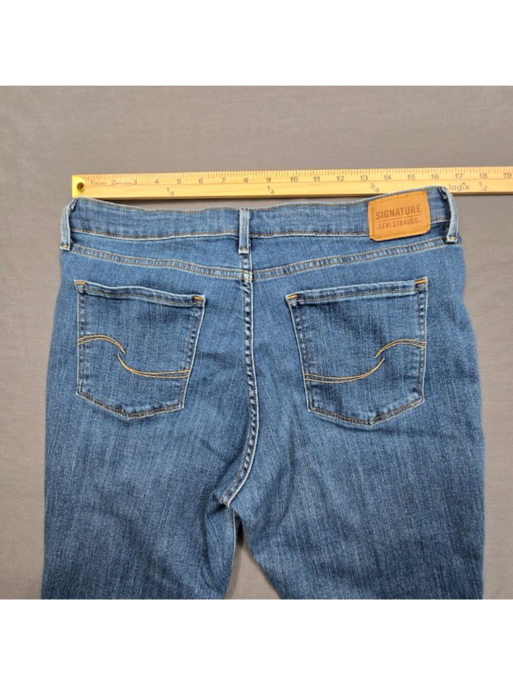 Signature Levi Strauss Womens 14S Mid-Rise Bootcut Jeans W32 L30 Stretch Denim - Picture 7 of 7